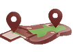 Map with location pins icon for the delivery assignment step