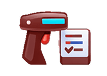 Barcode scanner and pick list icon for the order picking step