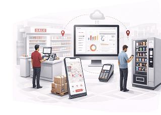 Store checkout, vending machine, payment terminal and retail analytics for unattended commerce