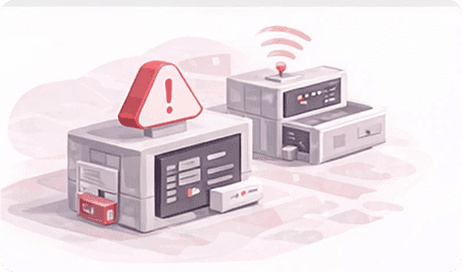 Connected locker units with a warning alert for remote diagnostics