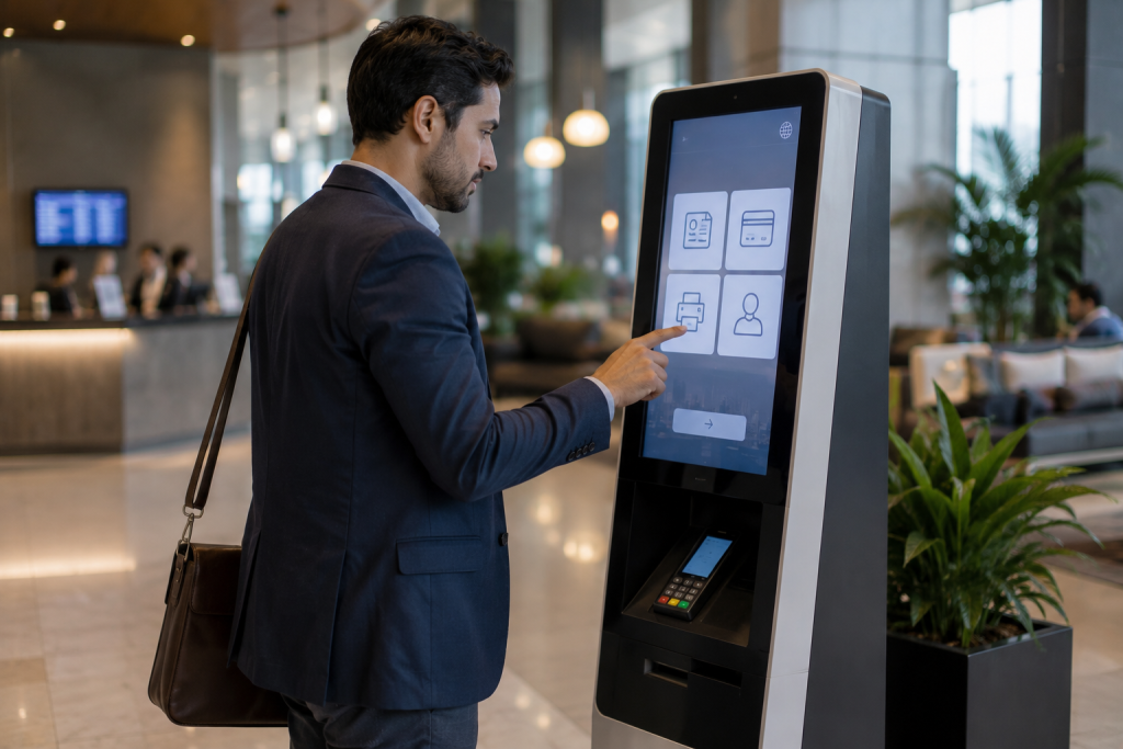 operating self selvice kiosk